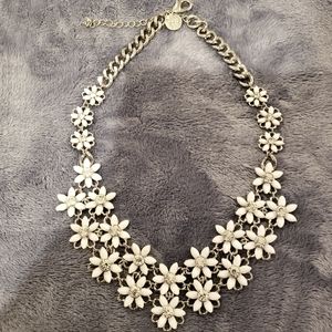 White House Black Market white and silver necklace